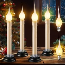 Enhon 4 Pack Electric Window Candle Lights, 7 Inch Christmas Window Candles P...