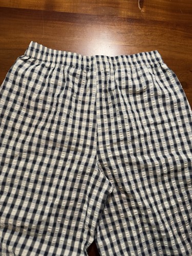 Sincerely Jules Womens White Navy Checkered Wide Leg Loungewear Sleep Pants XL - Picture 5 of 9