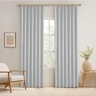 Pinch Pleated Blackout Curtains 84 Inch 42"W x 84"L (Pack of 2) Light Grey