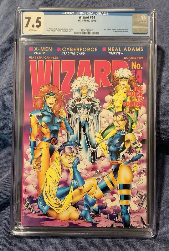 Wizard Magazine Issue #14 1992 H7 Amricons CGC Graded 7.5 White Pages