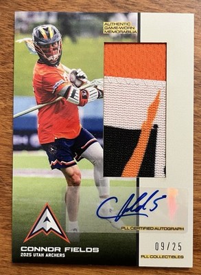 2025 Premier Lacrosse League PLL Flagship Connor Fields Jumbo Patch Relic /25