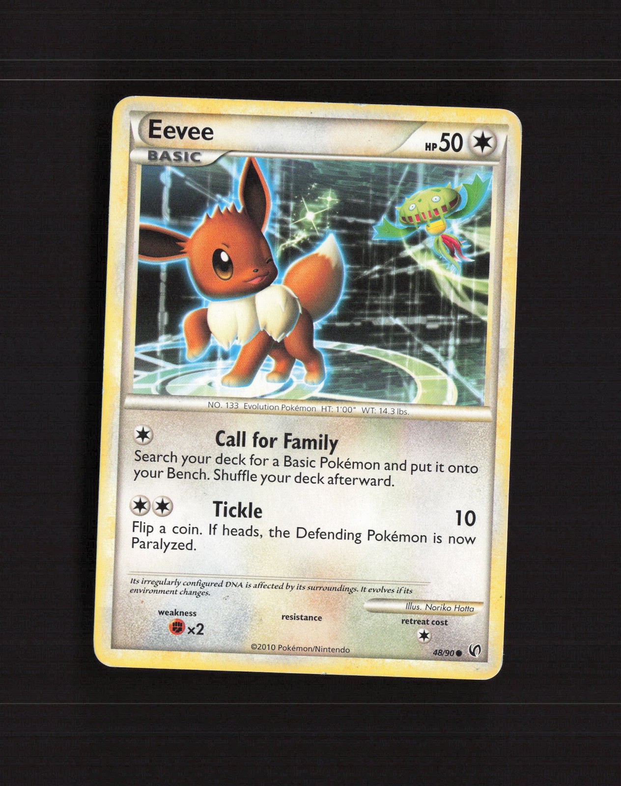 Eevee 48/90 Undaunted Common Pokemon Card LP