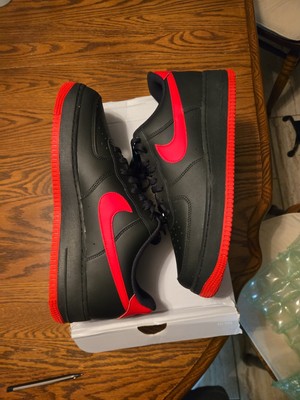 Nike Air Force 1 Low Bred Vamps 07 LV8 Black University Red FJ4146
