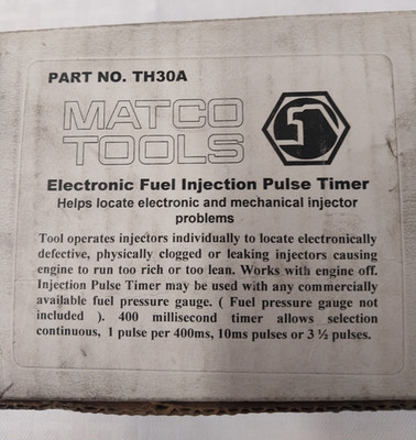 Electronic Fuel Injector Pulse Timer, Matco Tools Brand TH30A