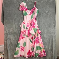 ASOS Maxi Dress Womens 4 Derby Flutter Sleeve Ruffle Floral Fairy Feminine