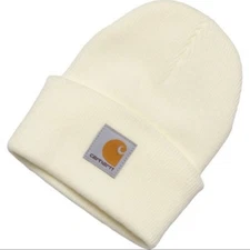 New -- Carhartt Knit Beanie, Youth Acrylic Watch Hat, Marshmallow