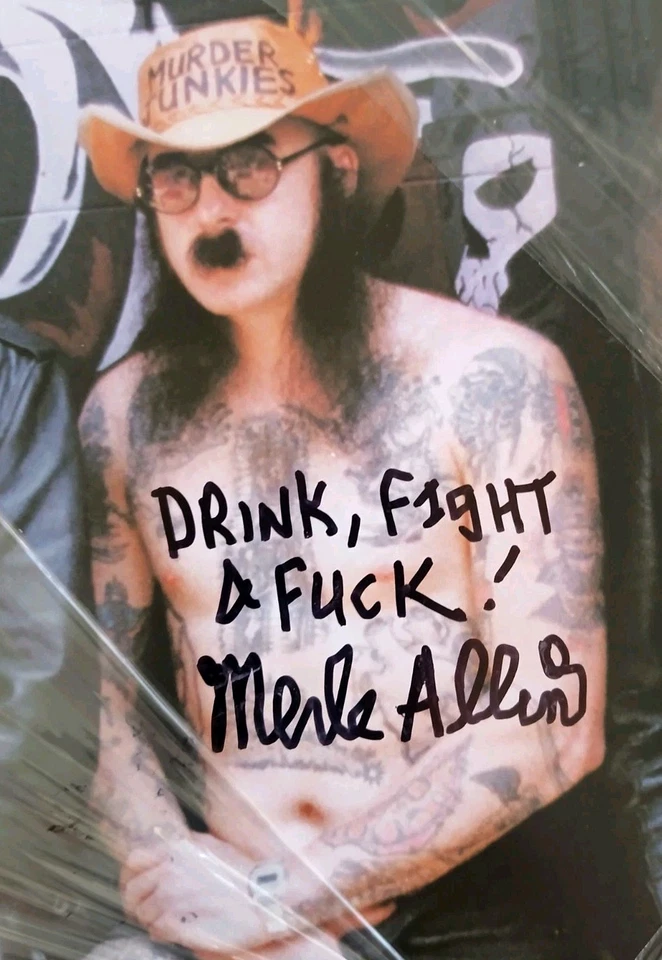 G.G. Allin & The Murder Junkies Terror in America Hand Signed by Merle Allin LP - Image 2 of 4