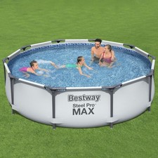 Bestway Steel Pro Max Frame Swimming Pool Round Family Pool 10ft x 30in