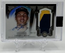 Christian Yelich 2023 Toppy Dynasty Dynastic Deed Jersey Patch Auto /10! Brewers