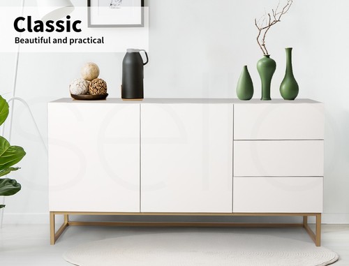 Levede Buffet Sideboard Storage Cabinet Drawers Shelf Kitchen Cupboard Hallway - Picture 2 of 9