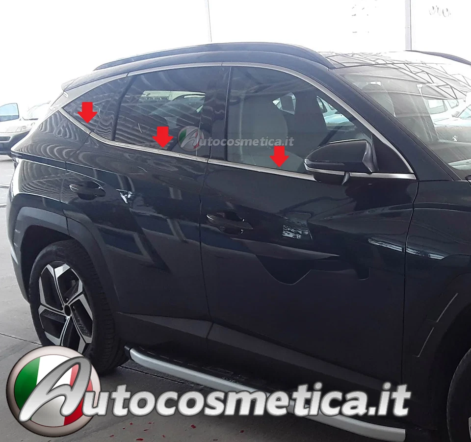 Cadres de moulure de fenêtre en acier chrome pour Hyundai Tucson NX4 2020-2024* - Photo 3/4