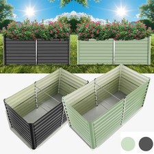Raised Bed Metal Garden Planter Box Trough for Vegetables Fruit Herbs Grow Beds