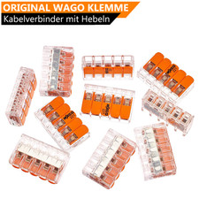 WAGO Klemme 5-Leiter 4 mm² Verbindungsklemme mit Hebel 221-415 Steckklemmen 415