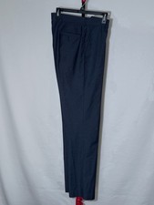 32x34 Bar III Mens Slim fit Dress Pants Navy Blue Solid Lightly Worn