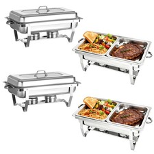 Chafing Dish Buffet Set 2/4Pack Stainless Steel Chafer for Catering 9 QT