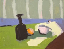 Modern Still Life Oil Painting Unique Abstract One of a Kind Aldo Cherres Art