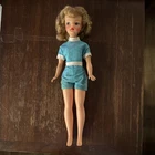 Vintage Ideal Tammy Doll Blonde Hair Original Blue Romper High Color BS-12