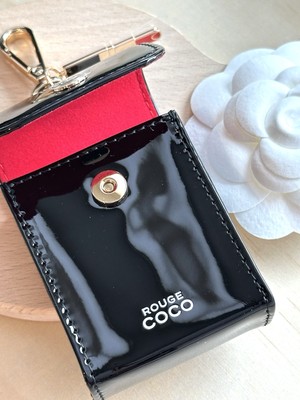 CHANEL Rouge Coco Patent Lipstick Case Pouch With Charm -Spring