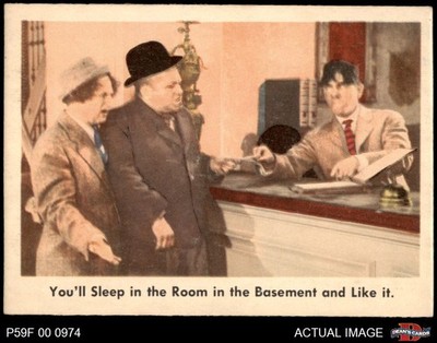 1959 Fleer Three Stooges #4 You'll Sleep in the Room  7.5 - NM+
