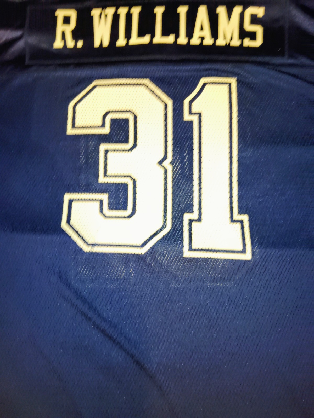 VINTAGE Dallas Cowboys Jersey Mens XL Blue Roy Williams 31 Reebok On Field Nylon thumbnail 8