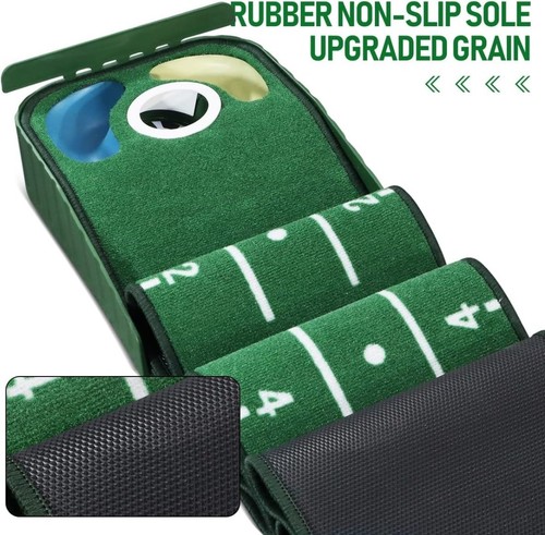 Hazard Deluxe Golfing Mat Putting Green Simulator Practice 8ft Auto Return -CP - Picture 4 of 4