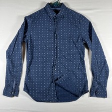 Banana Republic Shirt Mens Small Navy Floral Grant Slim Fit Button Up Cotton