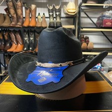 Men's Suede Cowboy Hat. Black Wide Brim Hat For Men. Sombrero Negro Para Hombre