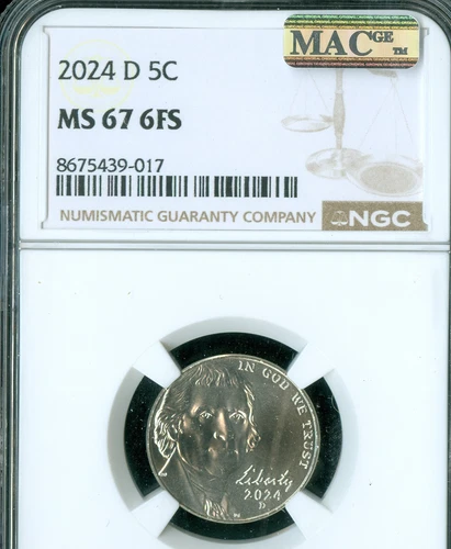 2024 P & D JEFFERSON NICKEL SET NGC MS67 FS PQ MAC SPOTLESS RARE .