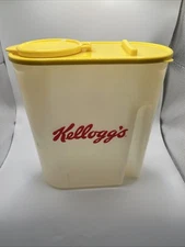 Kelloggs Cereal Storage Container yell Lid Vintage 1996 Advertising Fresh Keeper