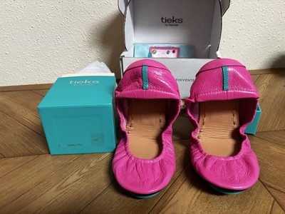 Tieks by Gavrieli Malibu Pink Leather Ballet Flats Shoe Size 7 NIB Vault Limited