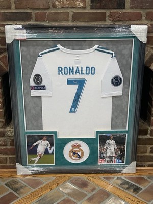 Cristano Ronaldo Signed Auto Real Madrid Jersey Framed 43x35 PSA