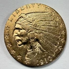 1910 $2.50 Gold Indian Head Quarter Eagle 2 1/2 Dollars US Pre-1933 Coin