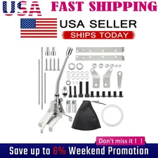 For GM Turbo 400 TH400 Shifter Kit Floor Mount Automatic Transmission 12"