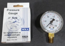 New WIKA Instrument 200 PSI Pressure Gauge 2" Dial Type 111.11 Item #8611041