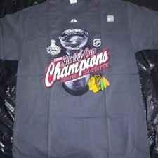 Chicago Blackhawks Hockey Stanley Cup 2010 Champions NEW Large L T-Shirt