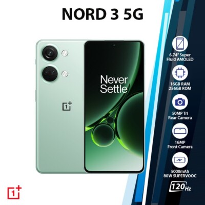 OnePlus Nord 3 16/256GB（緑）＋カバー OnePlus Nord 3 5G Android Mobile Phone (Green/16GB+256GB