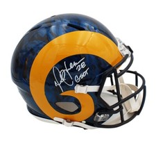 Marshall Faulk Signed LA Rams Speed Authentic Hydro NFL Helmet w/ Inscr.
