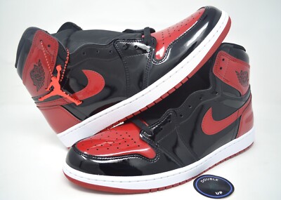 Nike Air Jordan 1 Retro High Patent Leather Bred Men s | Size 13 | 555088-063
