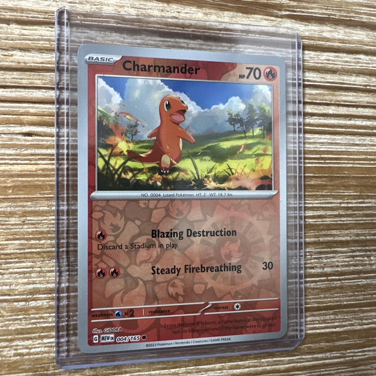 Charmander Holo Pokmon 151 Reverse Holo Charmander Card #004/165 -  Japanese Scarlet & Violet SV2a Set - Near Mint Ungraded Charmander Pokemon  Card