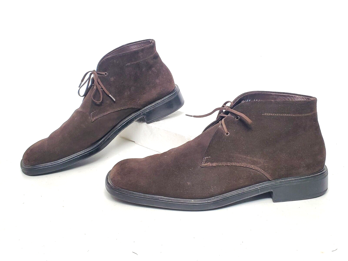 Salvatore Ferragamo Italian Suede Leather Chukka Boots Men US 10 D