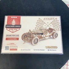 ROKR 1:16 Scale 3D Wooden Puzzles Grand Prix Car Model Building Kits for Adults
