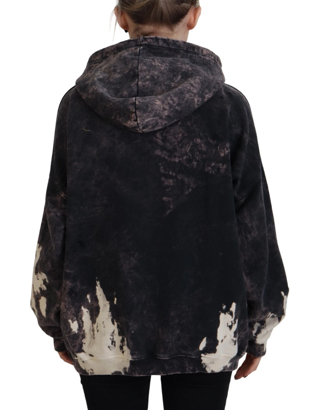 Felpa con cappuccio DSQUARED2 Maglione multicolore tinta cotone IT38 US4 XS RRP 960usd