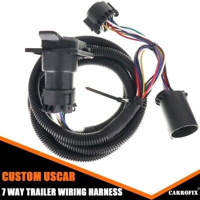 7' Custom Wiring Harness Extension (Adds 7-Way RV Blade to Truck Bed