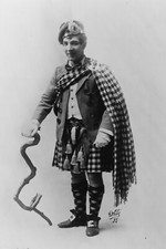 Harry Lauder in Full Kilt and His Walking Stick -Cromach - 5 x 7 in Photo Print