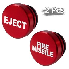2pcs Universal Fire Missile Eject Button Car Cigarette Lighter Cover Accessories 2pcs Universal Fire Missile Eject Button Car Cigarette Lighter Cover Accessories