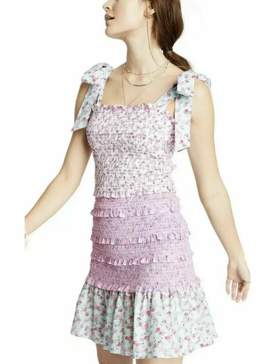 Love Shack Fancy Target Adeline Tie-Strap Smocked Ruffle Dress Sz 3X NEW  FLORAL | eBay