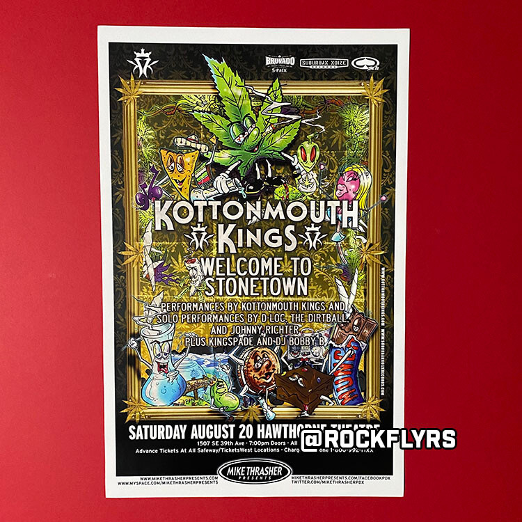 KOTTONMOUTH KINGS 2011 2013 Concert Promo  11x17 Street Poster.  Portland Oregon