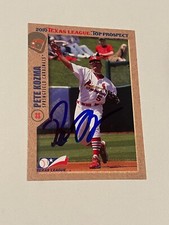 SIGNED BASEBALL CARD AUTO TEXAS LEAGUE TOP PROSPECT RC 2010 MILB PETE KOZMA