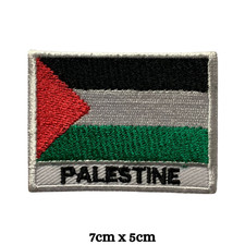 Plaestine Flag Iron On Patch Embroidered Sew On Applique Stand With Palestine