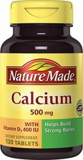 Nature Made Calcium with Vitamin D3 Tablets Dietary Supplement 500mg 130 Count